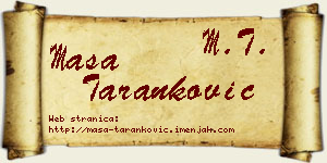 Maša Taranković vizit kartica